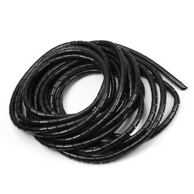 Bettomshin 1Pcs 33 Feet PE Spiral Cable Wrap, Wire Cord Covers for TV Computer Electrical Wire Organizer, Tangle Stop and Detangler Black