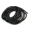 Bettomshin 1Pcs 33 Feet PE Spiral Cable Wrap, Wire Cord Covers for TV Computer Electrical Wire Organizer, Tangle Stop and Detangler Black view 1