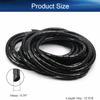 Bettomshin 1Pcs 33 Feet PE Spiral Cable Wrap, Wire Cord Covers for TV Computer Electrical Wire Organizer, Tangle Stop and Detangler Black view 2