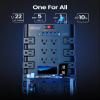 Extension Cord 10 Ft, SUPERDANNY Power Strip Surge Protector with 6 USB Charging Ports and 22 AC Outlets, 1875W/15A, 2100 Joules, Flat Plug Power Outlet for Home, Office, Dorm, Gaming Room, Black view 3