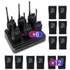Greaval GV-8S Long Range Walkie Talkies with Six-Way Multi-Unit Charger for Adults, 6 Pack Rechargeable Walkie Talkies with 12 Li-ion Batteries, Two-Way Radio with Earpieces and Mic view 1