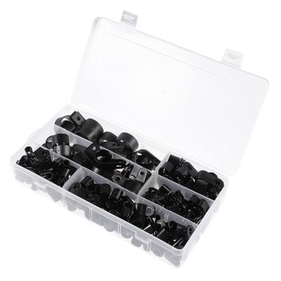 200pcs R-Type Line Card Cable Management Clips Nylon Cord Clips Wire Management Clips Nylon Cord Clamps R-Type Cable Clip R-Type Cord Clip Nylon Cable Clips Wire Fastener Clips