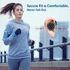 itayak Behind The Head Headphones, Bluetooth 5.0 Neckband Around Head Headphones Lightweight Small Foldable Wireless Sports Sweatproof Headset with Microphone & Carrying Case (Black) view 4