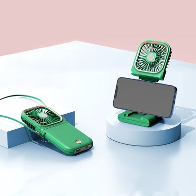 Personal Necklace Mini Fan,Battery Operated Foldable Desk Fan108 Rotation Portable Fan USB 3 Settings, Cooling, Folding Electric Fan Rechargeable Battery, Mini Handheld Fan for Outdoor