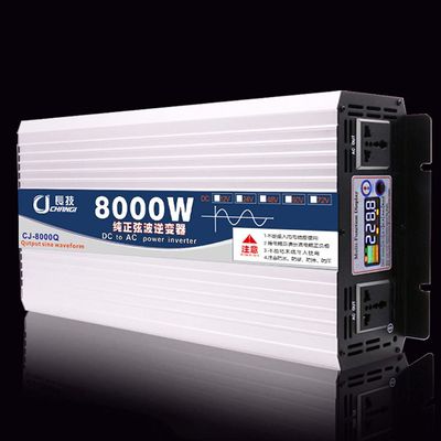ZWJABYY Power Inverters 6000W 8000W Pure Sine Wave Inverter Dc 12V/24V/48V/60V to Ac 110V/220V Car Inverter,2 Ac Outlets for Home Rv Truck,Smart Color Screen Display,8000W-48Vto220V