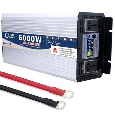 ZWJABYY Power Inverters 6000W 8000W Pure Sine Wave Inverter Dc 12V/24V/48V/60V to Ac 110V/220V Car Inverter,2 Ac Outlets for Home Rv Truck,Smart Color Screen Display,6000W-24Vto110V