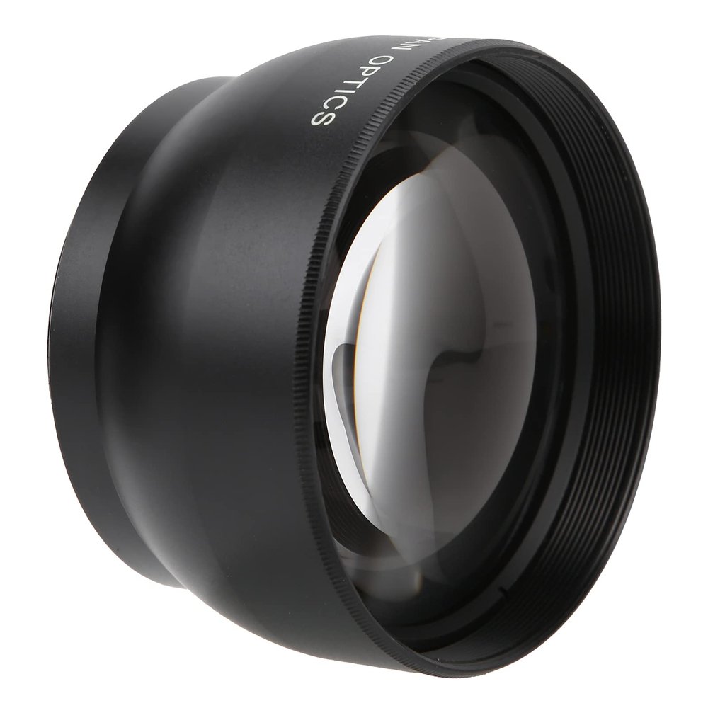 Hilitand 49MM 2X Magnification HD Aluminum Alloy Telephoto Lens for 49mm Camera and 62mm Filter