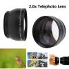 Hilitand 49MM 2X Magnification HD Aluminum Alloy Telephoto Lens for 49mm Camera and 62mm Filter view 2