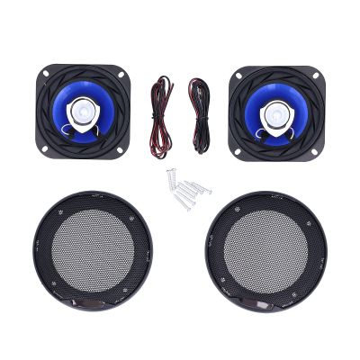 Coaxial Speaker, 2pcs 12V 180W 4 4 inch car coaxial Speaker kit Metal Stereo Music Full Frequency Induction Universal