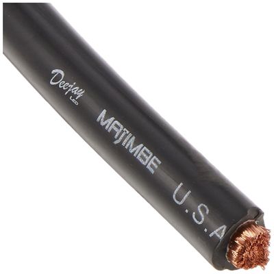 DEEJAY LED 4 Gauge 100FT Copper Power Cable  Heavy Duty 4 AWG Power Cable, Ultra-Flex Insulation, Heavy-Duty Copper Wire Suitable for Welding (Black)