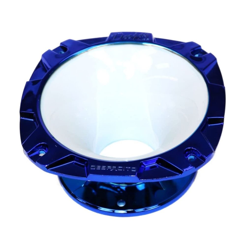 DEEJAY LED TBH2INSHORTWHBLU DJL Short 2-inch Bolt On Horn White Blue
