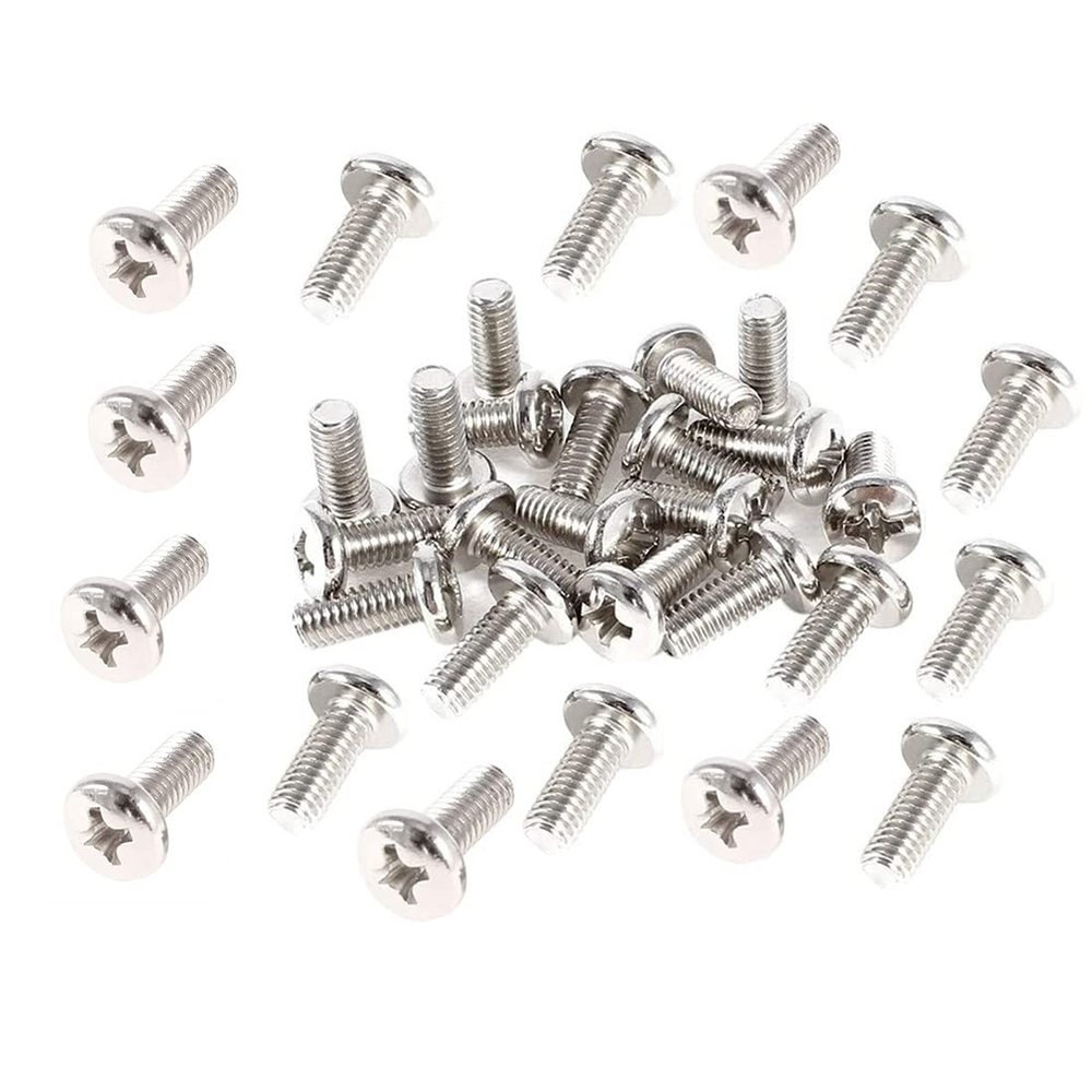 bnafes 55Pcs VESA Computer TV LCD Monitor Stand Bracket Mounting Screw M4x12mm