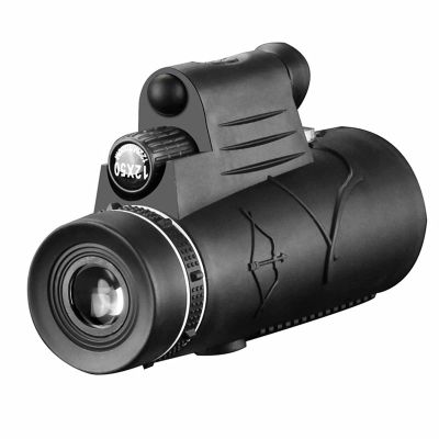 YSCO Monocular Telescope 12x50, Monoculars for Adults Night Vision and Day, Compact Telescope Monocular 40x60 Zoom with Compass for Stargazing, Spotting Scope with Falshlight