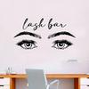 Lash Bar Wall Decal Home Decor Art Vinyl Sticker Quote Bedroom Teen Inspirational Girls Teen Makeup Make Up Lashes Brows Eyelashes Eyebrows Lipstick Mascara Eyeliner Beauty Cosmetics view 1