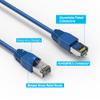 6ft (1.8M) Cat6A Shielded (SSTP) Ethernet Network Booted Cable 6 Feet (1.8 Meters) Gigabit LAN Network Cable RJ45 High Speed Patch Cable, Blue (6 Pack) view 2