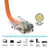 50ft (15.2M) Cat6 UTP Ethernet Network Non Booted Cable 50 Feet (15.2 Meters) Gigabit LAN Network Cable RJ45 High Speed Patch Cable, Orange (3 Pack) view 4