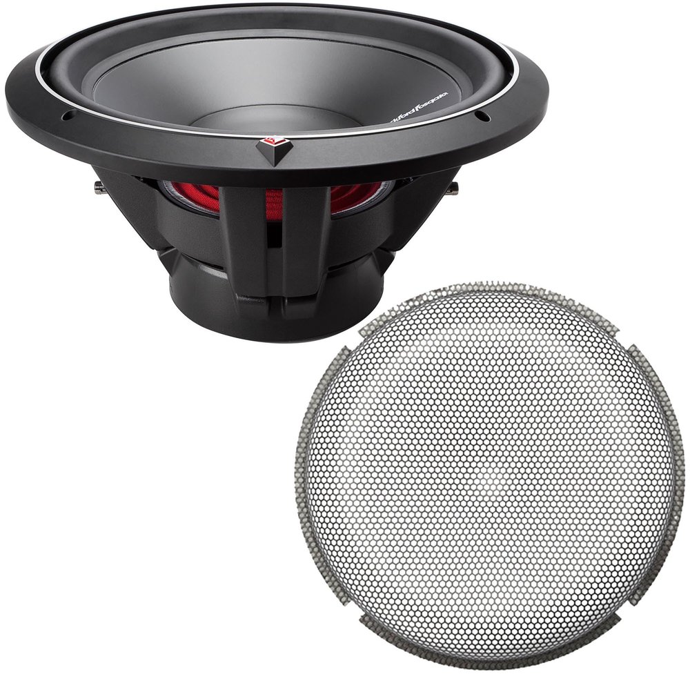 Rockford Fosgate P2D2-15 Punch 15" Dual 2-Ohm Subwoofer and a P2P3G-15 Stamped Mesh Grille Insert
