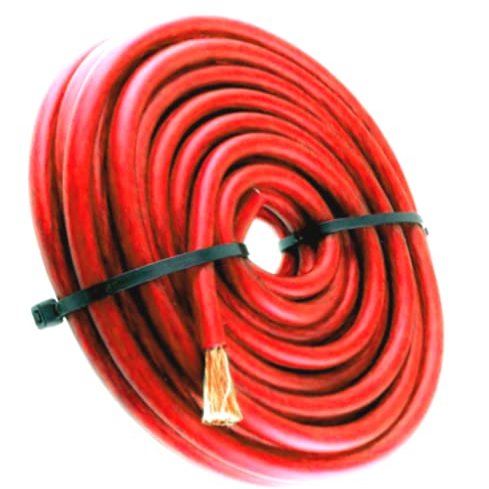 1 Pcs 1 Ft Red OFC Copper Power Ground Wire Car Audio Amplifier Speaker Cable 8 Gauge AWG | #AA86DL
