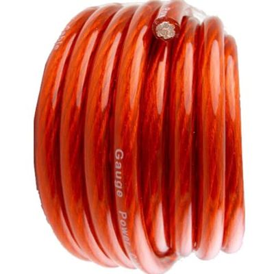 1 Pcs Red Power Ground Stranded Wire Car Audio Cable 1/0 Gauge AWG by The Foot | #AA86DL