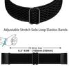 Abanen Elastic Nylon Watch Bands for Garmin epix Pro 47mm/ Fenix 7/6/5, 22mm Quick Easy Fit Soft Stretchy Wrist Strap for Approach S62/S60/S70 47mm, Quatix 6/5 (Black) view 3