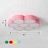 KWOKING Modern LED Ceiling Light Cartoon Flower Pattern Child Bedroom Flush Mount Ceiling Light Cute Decoration for Girls Room,Kids Bedroom (Green) view 2