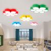 KWOKING Modern LED Ceiling Light Cartoon Flower Pattern Child Bedroom Flush Mount Ceiling Light Cute Decoration for Girls Room,Kids Bedroom (Green) view 3