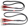 CNCESS CESS-106-3f Bi-Wire Banana Plug Splitter Speaker Cable, 2 Banana Plugs to 4 Banana Plugs, 12 Gauge, 2-Channel (3 Feet) view 1