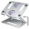 Adjustable Laptop Stand for Desk, Laptop Stand Ergonomic Keyboard Tray Computer Holder Aluminium Alloy Notebook Stand with Cooling Fan Compatible with Most Laptops Under 17 Inches view 1