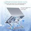 Adjustable Laptop Stand for Desk, Laptop Stand Ergonomic Keyboard Tray Computer Holder Aluminium Alloy Notebook Stand with Cooling Fan Compatible with Most Laptops Under 17 Inches view 2