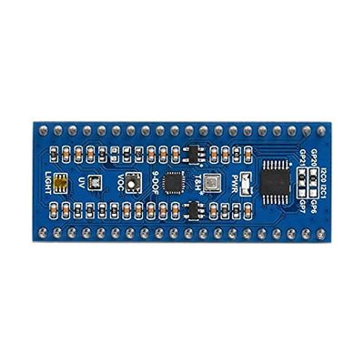 TOP1 Environment Sensors Module for Raspberry Pi Pico, Onboard Visible Light Sensor/Environment Sensor/Motion Attitude Sensor/Ultraviolet Sensor/Gas Sensor, I2C Interface