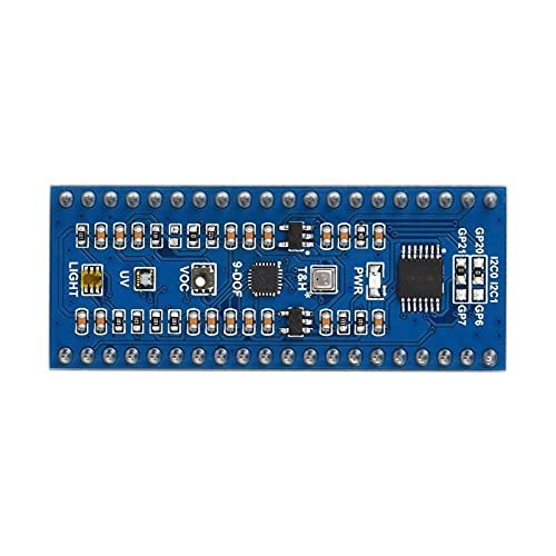 TOP1 Environment Sensors Module for Raspberry Pi Pico, Onboard Visible Light Sensor/Environment Sensor/Motion Attitude Sensor/Ultraviolet Sensor/Gas Sensor, I2C Interface