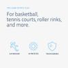 IncStores 5/8 Inch Thick ProGame Outdoor Basketball Court Flooring | Build The Ultimate Space for Basketball, Tennis, and More with Weatherproof Plastic Floor Tiles | 40 Tiles, Graphite view 3