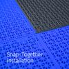 IncStores 5/8 Inch Thick ProGame Outdoor Basketball Court Flooring | Build The Ultimate Space for Basketball, Tennis, and More with Weatherproof Plastic Floor Tiles | 40 Tiles, Graphite view 4