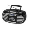 Studebaker Retro Edge Big Sound Bluetooth Boombox with CD/Cassette Player-Recorder/AM-FM Stereo Radio (Black/SB2150B) view 1