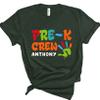 Customized Pre-K Crew T-Shirts, First Day of School Shirts, Teacher T-Shirts for Women and Men, Kindergarten T-Shirts, Gift For Kindergarten Teacher, Preschool Graphic Clothing view 2