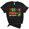 Customized Pre-K Crew T-Shirts, First Day of School Shirts, Teacher T-Shirts for Women and Men, Kindergarten T-Shirts, Gift For Kindergarten Teacher, Preschool Graphic Clothing view 3