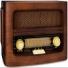ClearClick Classic Vintage Retro Style AM/FM Radio with Bluetooth, Aux-in, & USB - Handmade Wooden Exterior Dark Brown view 1