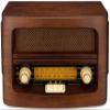 ClearClick Classic Vintage Retro Style AM/FM Radio with Bluetooth, Aux-in, & USB - Handmade Wooden Exterior Dark Brown view 4