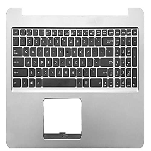 Replacement Laptop Upper Case Cover C Shell & Keyboard for ASUS U510 Silver US English Layout Small Enter Key Layout