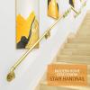 Main courante Pour escalier, Rampe d'escalier murale Pour Rampe extrieur intrieur - 30cm 80cm 1m 120cm - Barre d'appui scurit en fer forg en mtal dor Rails de Support - Dcoration de la Maison view 4