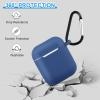 12 Pieces Headphone Silicone Protective Cases Cover with Keychain Accessories Compatible with Airpods 2 and 1 Wireless Charging Cases, Front LED Visible view 2