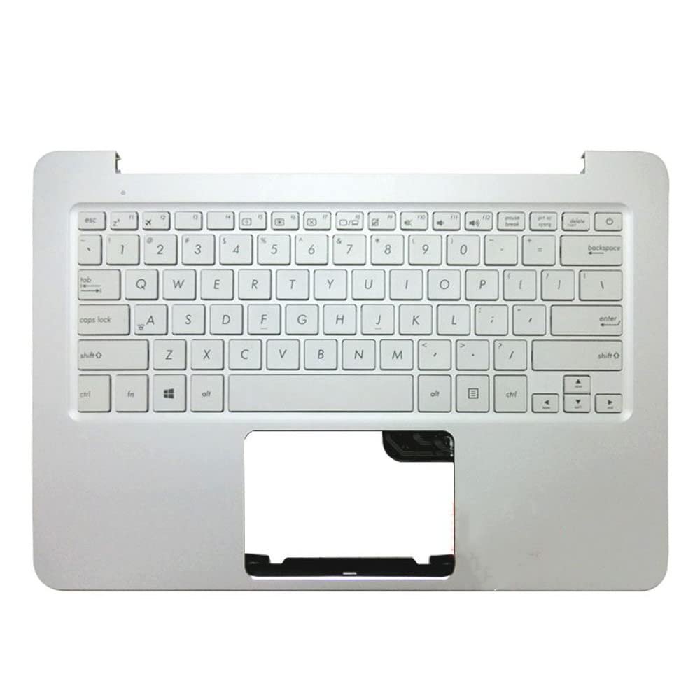 Replacement Laptop Upper Case Cover C Shell & Keyboard for ASUS U305 U305CA U305FA U305UA White US English Layout Small Enter Key Layout