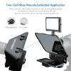 Desview T3 Portable Teleprompter for iPad Tablet iPhone up to 10 inch High Definition 70/30 Beam Splitter Glass with Remote Control for DSLR Camera Smartphone Video Recording (9 Lens Adapter Ring) view 2