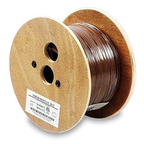 ACCL 500Ft 20/5 Unshielded CMR Thermostat Cable Solid Copper PVC, 1 Pack