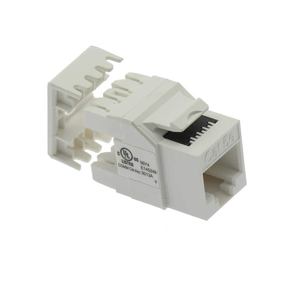 ACCL Cat.5E RJ45 110 Type 180 Keystone Jack White, 1 Pack