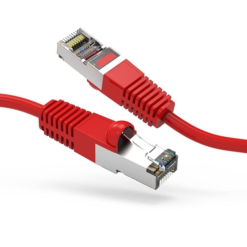 ACCL 20Ft Cat5E Shielded (FTP) Ethernet Network Booted Cable Red, 1 Pack