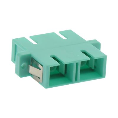 ACCL SC/UPC Multimode Duplex Fiber Optic Coupler with Flange, Aqua, 1 Pack