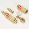 ACCL RCA Jack Metal Gold Plated Red Stripe w/Spring, 1 Pack view 1