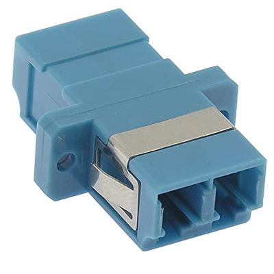 ACCL LC/UPC Singlemode Duplex Fiber Optic Coupler with Flange, Blue, 1 Pack