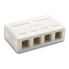 ACCL 4 Port RJ45 Surface Mount Box White (Box Only), 1 Pack view 1